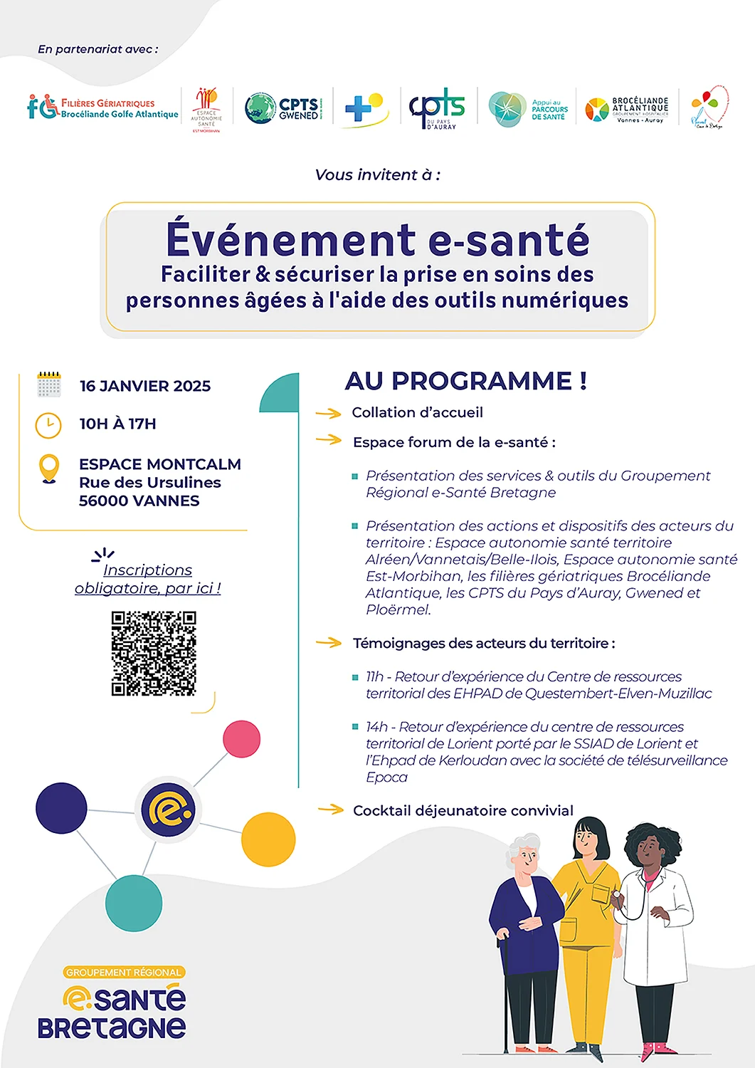 Invitation - événement e-santé - 16 janvier - Montcalm Vannes - APS56